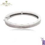 White Gold Brilliant Cut Diamond Bvlgari Bangle - 1.60 ct-0