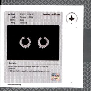 White Gold Mix Cut Diamond Earrings - 7.20ct-11750