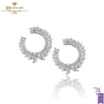 White Gold Mix Cut Diamond Earrings - 7.20ct-0
