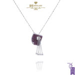 White Gold Brilliant Cut Amethyst & Diamond Pendant - 2.33ct-0