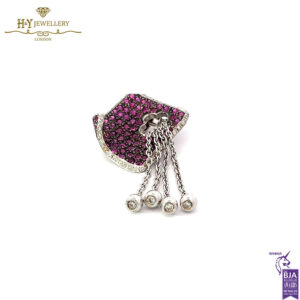 White Gold Brilliant Cut Amethyst & Diamond Pendant - 2.33ct-17266