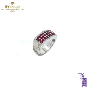 White Gold Brilliant Cut Diamond & Ruby Ring - 1.75ct-17770