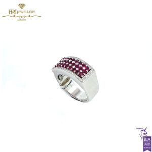 White Gold Brilliant Cut Diamond & Ruby Ring - 1.75ct-17769
