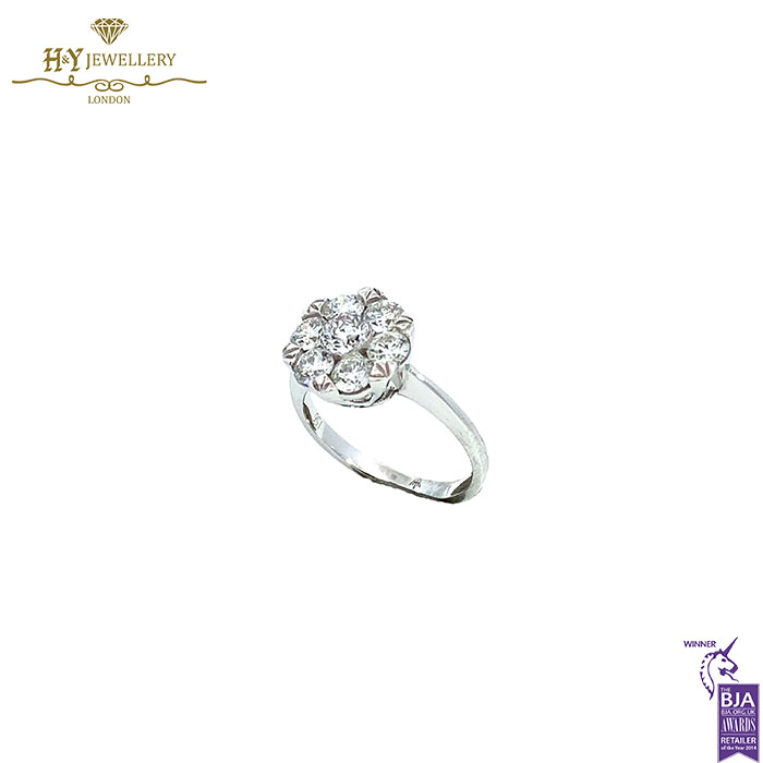 White Gold Brilliant Cut Diamond Engagement Ring - 1.56ct-17559