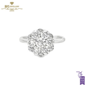 White Gold Brilliant Cut Diamond Engagement Ring - 1.56ct-0