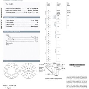 White Gold Brilliant Cut Diamond Engagement Ring - 0.51ct-16517