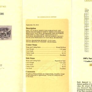 White Gold Mix Cut Diamond Large Unisex Bracelet - 12.42ct-11773