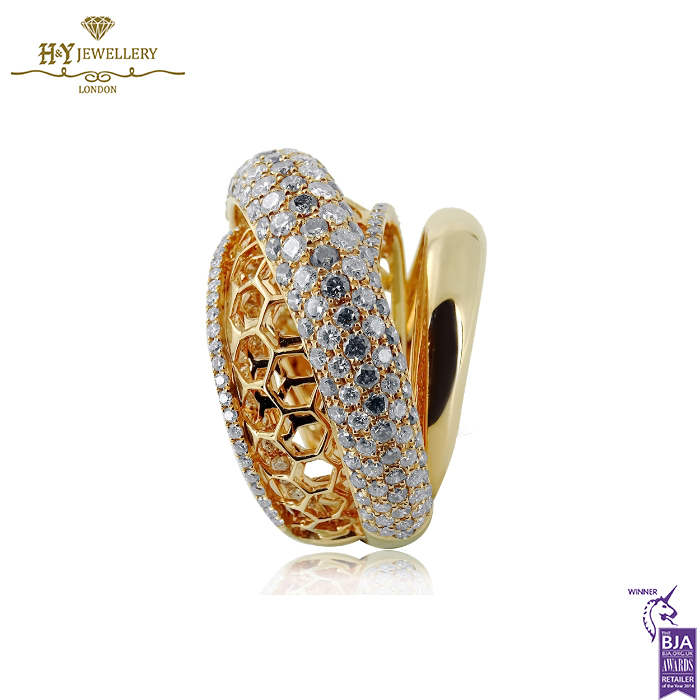 Rose Gold Brilliant Cut Diamond Ring - 3.35ct-14202