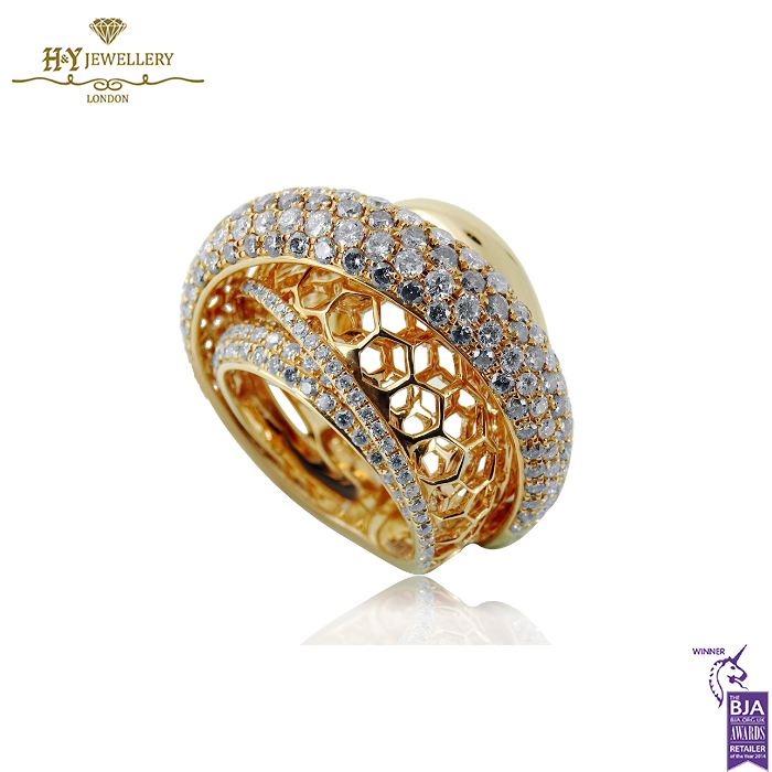 Rose Gold Brilliant Cut Diamond Ring - 3.35ct-14203