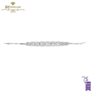 White Gold Brilliant Cut Diamond Bracelet - 1.15ct-16284