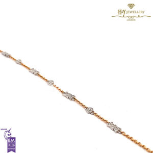 White & Rose Gold Brilliant Cut Diamond Bracelet - 0.28ct-17538
