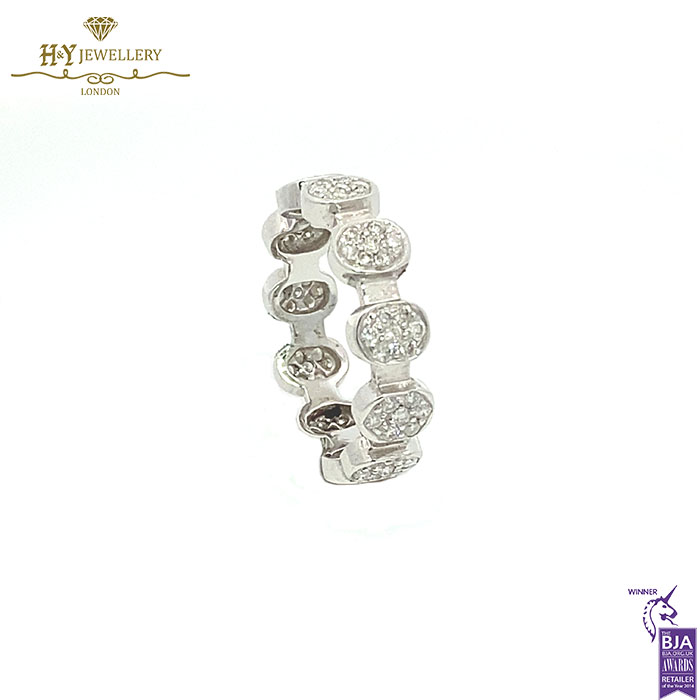 White Gold Brilliant Cut Diamond Ring - 0.72ct-17284