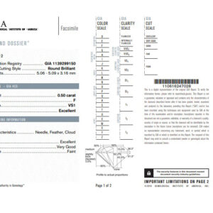 White Gold Brilliant Cut Solitaire Engagement Ring - 0.50ct-10789