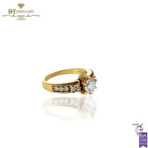 Yellow Gold Brilliant Cut Diamond Ring -1.20ct-17721