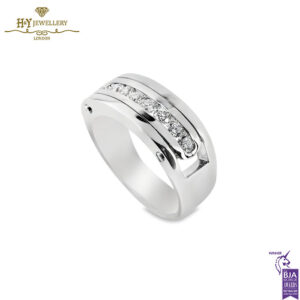 White Gold Brilliant Cut Diamond Ring - 0.75ct-13989