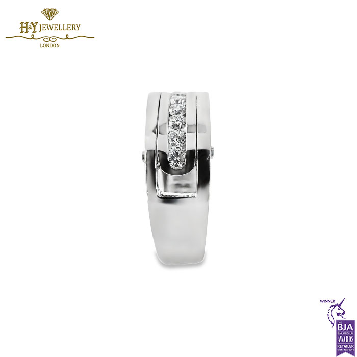 White Gold Brilliant Cut Diamond Ring - 0.75ct-13990