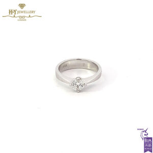 White Gold Brilliant Cut Diamond Solitaire Ring - 0.50ct-17287