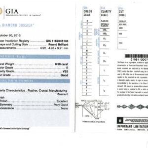 White Gold Brilliant Cut Diamond Solitaire Ring - 0.50ct-10852