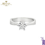 White Gold Brilliant Cut Diamond Solitaire Ring - 0.50ct-0