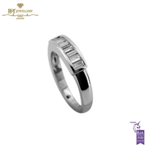 White Gold Baguette Cut Diamond Ring - 0.48ct-14060