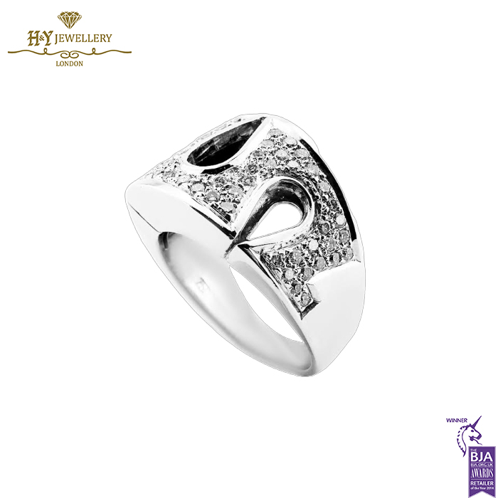 White Gold Brilliant Cut Diamond Ring - 0.67ct-14078