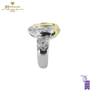 White & Yellow Gold Brilliant Cut Diamond Ring - 1.10ct-14092