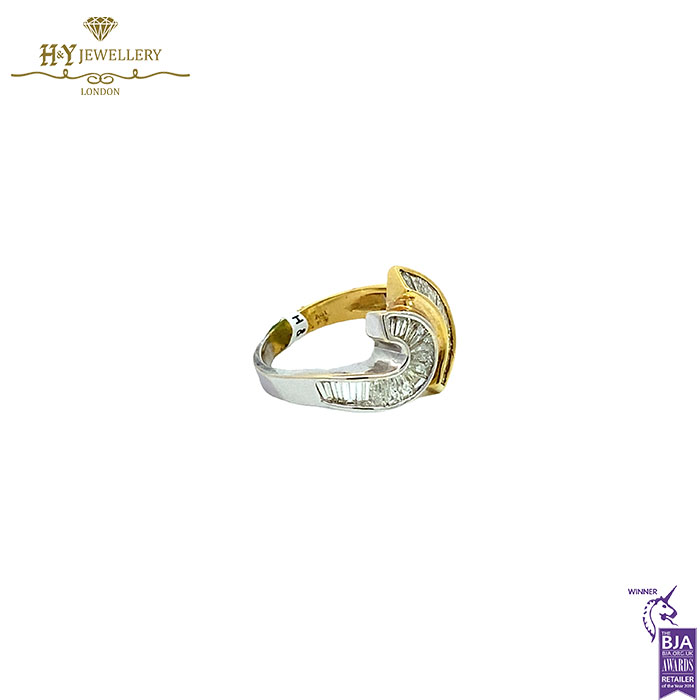 Yellow Gold Baguette Cut Diamond Ring - 2.12ct-17617