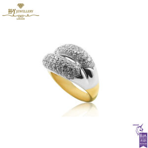 White & Yellow Gold Brilliant Cut Diamond Ring - 1.50ct-14110