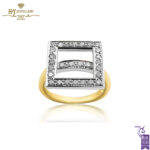 Yellow & White Gold Brilliant Cut Diamond Ring - 0.70ct-0