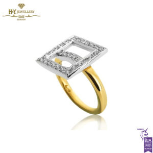 Yellow & White Gold Brilliant Cut Diamond Ring - 0.70ct-14140