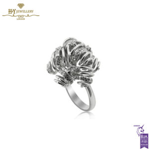 White Gold Brilliant Cut Diamond Ring - 0.88ct-14143