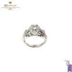 White Gold Brilliant Cut Diamond Ring - 0.97ct-0