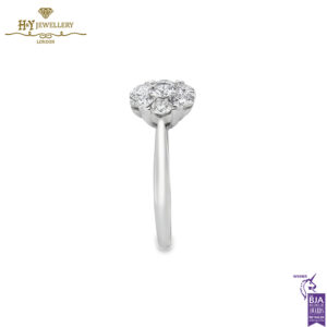 White Gold Brilliant Cut Diamond Engagement Ring - 0.81ct-14251