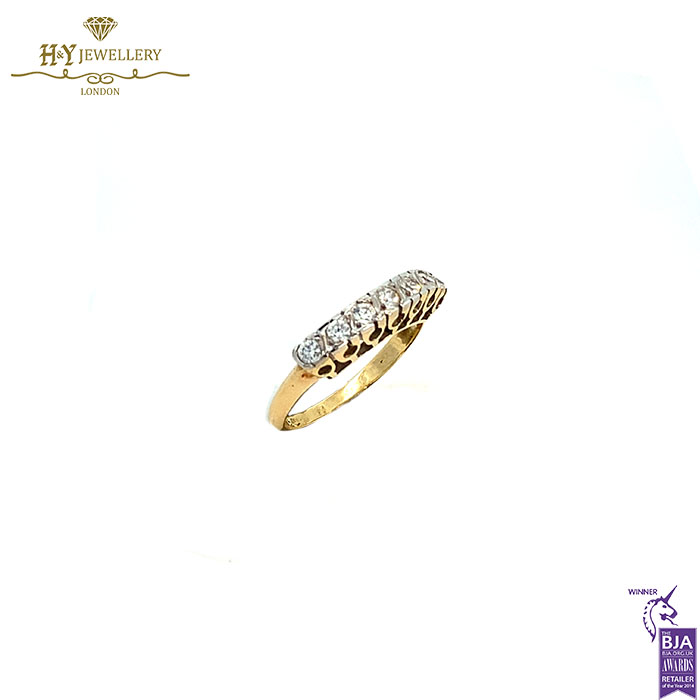 Yellow Gold Brilliant Cut Diamond Ring - 0.38ct-17783