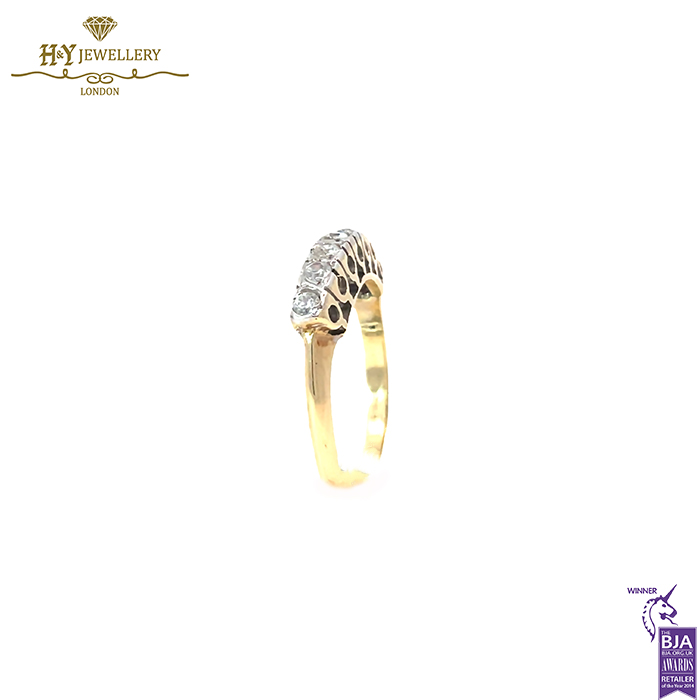 Yellow Gold Brilliant Cut Diamond Ring - 0.38ct-15535