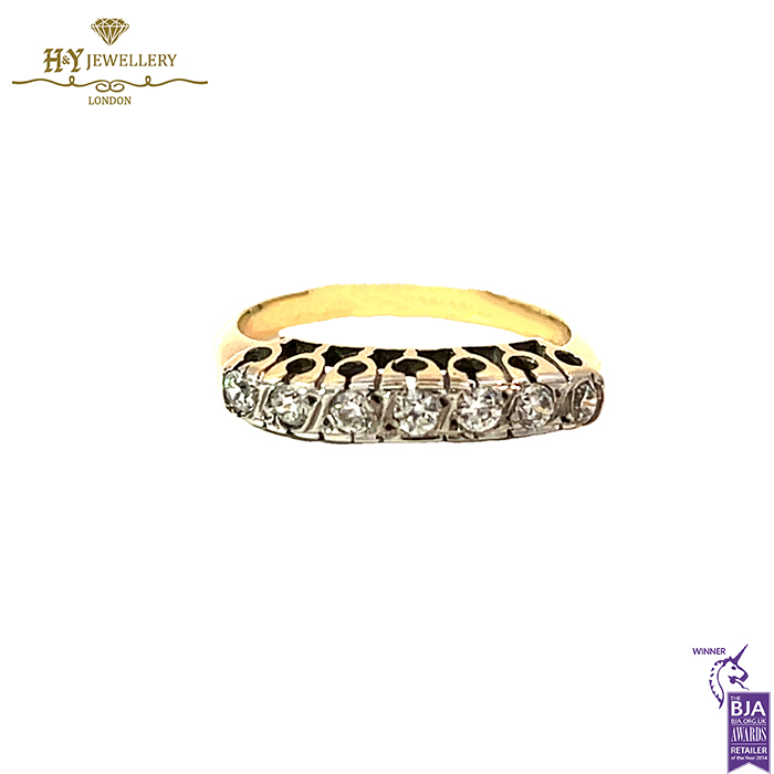 Yellow Gold Brilliant Cut Diamond Ring - 0.38ct-0