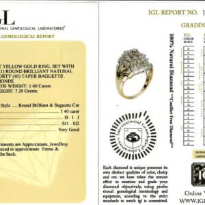 Yellow & White Gold Mix Cut Diamond Ring - 1.40ct-11794