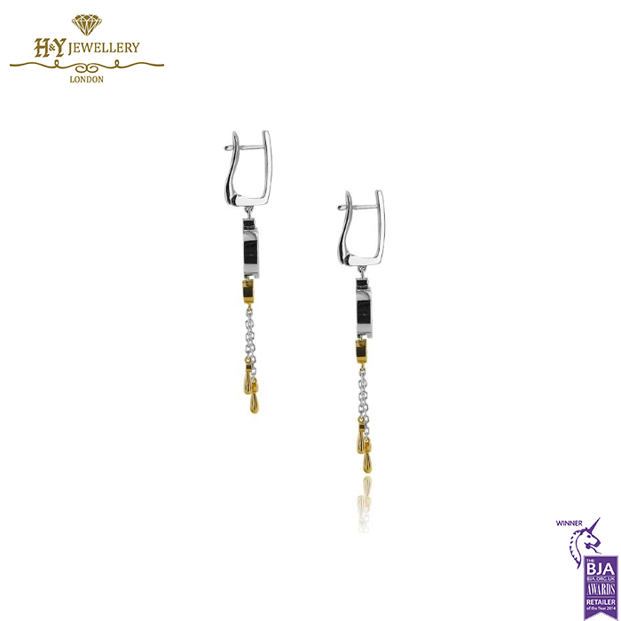 White Gold Brilliant Cut Diamond Drop Earrings - 0.26ct-14525