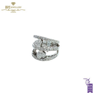 White Gold Brilliant Cut Diamond Ring - 0.62ct-17623