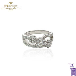 White Gold Brilliant Cut Diamond Ring - 0.88ct-17728