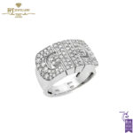White Gold Brilliant Cut Diamond Bvlgari Ring - 0.96 ct-0
