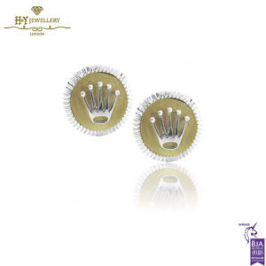 Rolex Design Matt Gold Finish Cufflinks -0