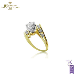 Yellow Gold Brilliant Cut Diamond Ring - 0.96ct-15165