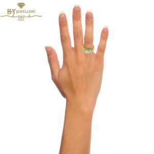 Yellow Gold Baguette Cut Diamond Ring - 0.95ct-9884