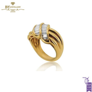 Yellow Gold Baguette Cut Diamond Ring - 0.95ct-14107