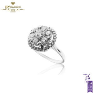 White Gold Brilliant Cut Diamond Ring - 1.16 ct-15466