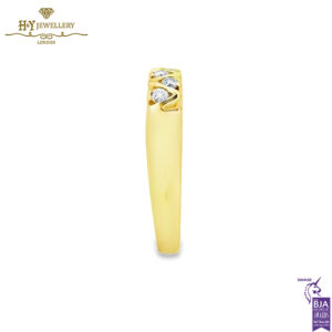 Yellow Gold Brilliant Cut Diamond Ring - 0.21ct-14301