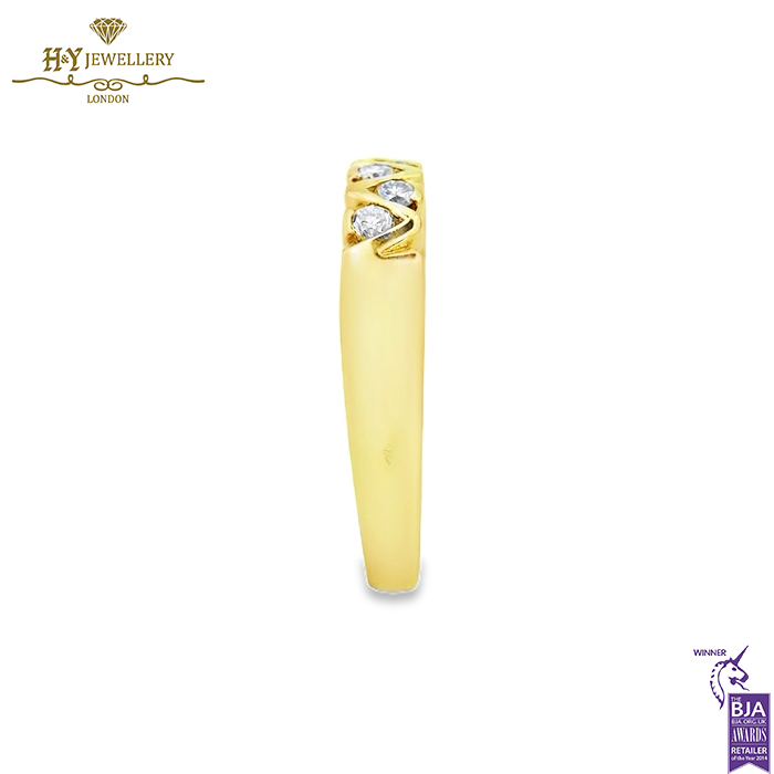 Yellow Gold Brilliant Cut Diamond Ring - 0.21ct-14301