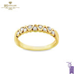 Yellow Gold Brilliant Cut Diamond Ring - 0.21ct-0