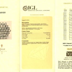 White Gold Brilliant Cut Diamond Flower Shape Ring - 2.00ct-11791